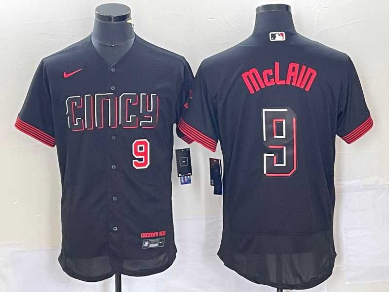 Men's Cincinnati Reds #9 Matt McLain Number Black 2023 City Connect Flex Base Stitched Jersey,We sell and wholesale Men's Cincinnati Reds #9 Matt McLain Number Black 2023 City Connect Flex Base Stitched Jersey on line form chian!